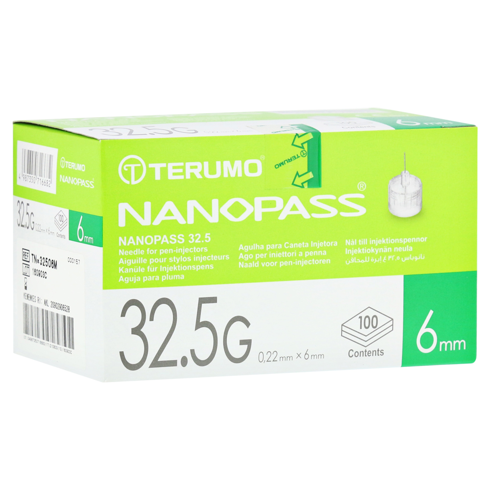 TERUMO NANOPASS 32,5 Pen Kanüle 0,22x6 mm 100 Stück