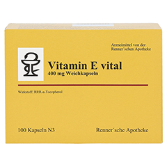VITAMIN E VITAL 400 mg Rennersche Apotheke Weichk. 100 Stck N3 - Vorderseite