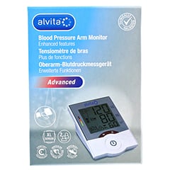 ALVITA Oberarm Blutdruckmessgerät Advanced 1 Stück - Vorderseite