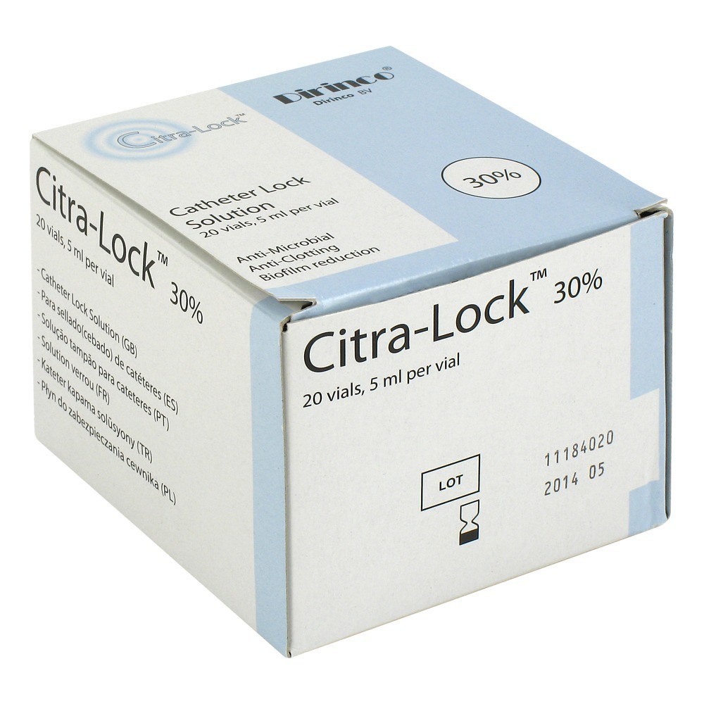 CITRA LOCK 30% Katheter Blocklösung Ampullen 20x5 Milliliter online