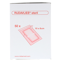 RUDAVLIES-steril Verbandpflaster 8x10 cm 50 Stck - Rechte Seite