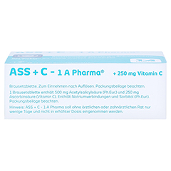 ASS + C-1A Pharma Brausetabletten 20 Stck - Unterseite