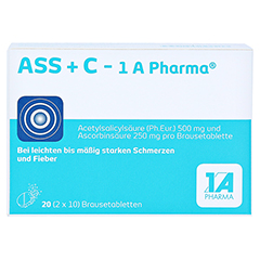 ASS + C-1A Pharma Brausetabletten 20 Stck - Vorderseite