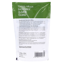 DERMASEL Totes Meer Badesalz+Olive SPA 1 Packung - Rckseite