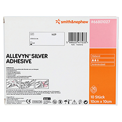 ALLEVYN Silver Adhesive 10x10 cm Schaumverband 10 Stck - Rckseite