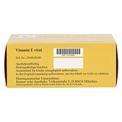 VITAMIN E VITAL 400 mg Rennersche Apotheke Weichk. 100 Stck N3 - Unterseite