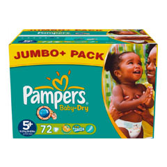 PAMPERS Baby Dry Gr.5+ junior plus 13-27kg 72 Stck