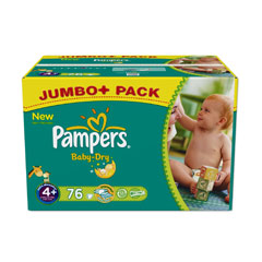 PAMPERS Baby Dry Gr.4+ maxi plus 9-20kg Jumbo plus 76 Stck