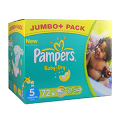 PAMPERS Baby Dry Gr.5 junior 11-25kg Jumbo plus 72 Stck
