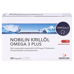 Nobilin Krillöl Omega-3 Plus Kapseln 2x60 Stück - Vorderseite