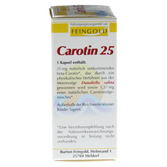 Carotin 25 Feingold Kapseln 100 Stck - Linke Seite