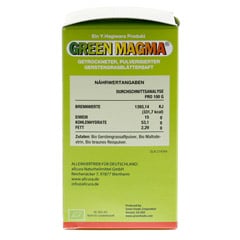GREEN MAGMA Gerstengrasextrakt Pulver 150 Gramm - Rechte Seite