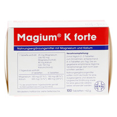 Magium K Forte 100 Stück - Rückseite