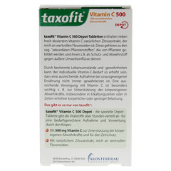 TAXOFIT Vitamin C 500 Depot Tabletten 40 Stck - Rckseite