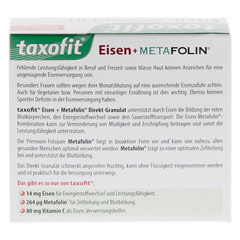TAXOFIT Eisen+Metafolin Granulat 20 Stck - Rckseite