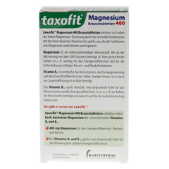 TAXOFIT Magnesium 400+B6+B12 Brausetabletten 20 Stck - Rckseite