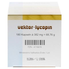VEKTOR Lycopin Kapseln 180 Stück - Oberseite