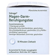 SIDROGA Magen-Darm-Beruhigungstee Filterbeutel 20x2.0 Gramm - Rechte Seite