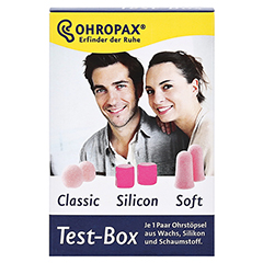 OHROPAX Test-Box 3 Sorten Ohrstöpsel 3x2 Stück - Vorderseite