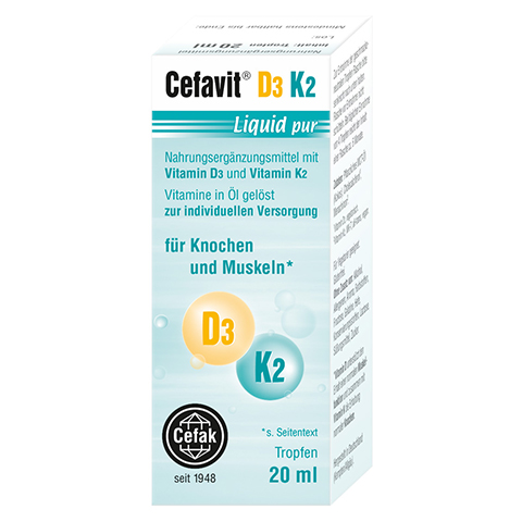 CEFAVIT D3 K2 Liquid pur Tropfen zum Einnehmen 20 Milliliter