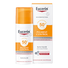 EUCERIN Sun Fluid Pigment Control LSF 50+ 50 Milliliter - Vorderseite