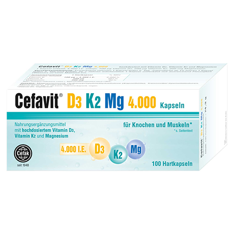 CEFAVIT D3 K2 Mg 4.000 I.E. Hartkapseln 100 Stck
