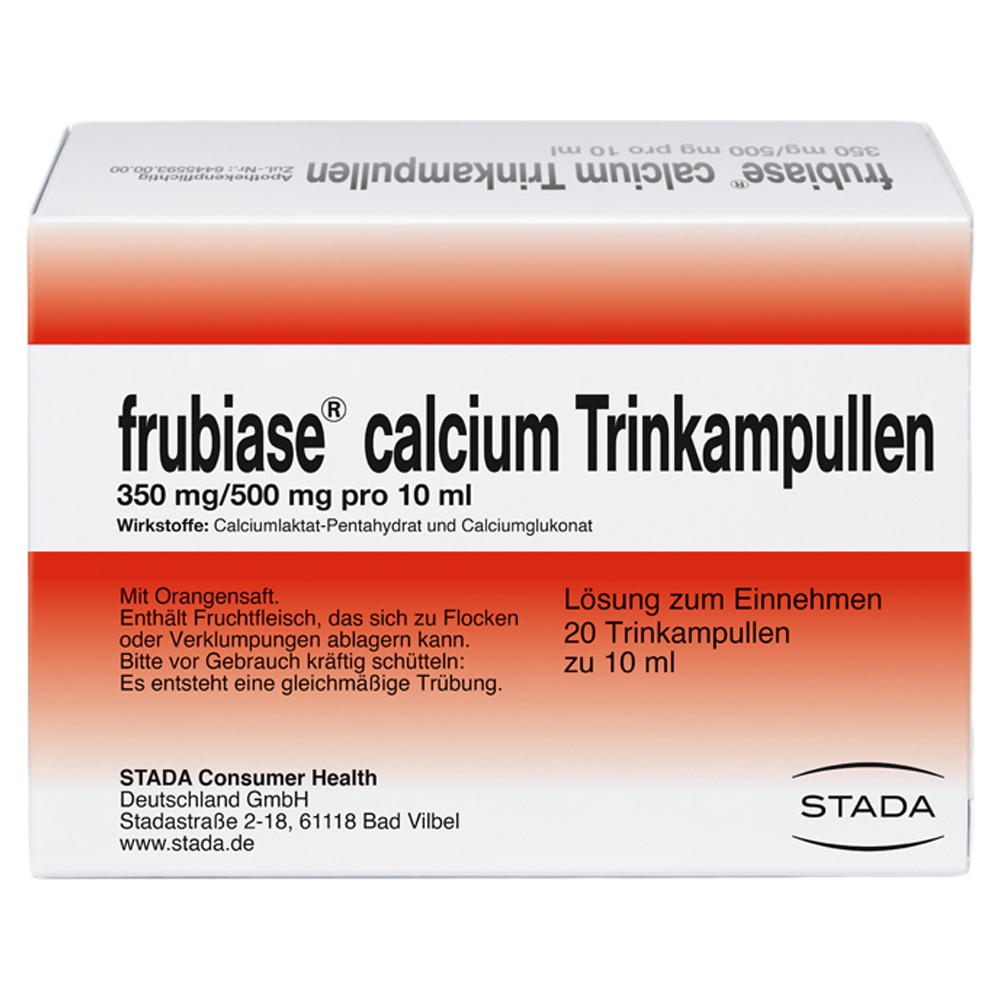 Frubiase Calcium 350mg/500mg Trinkampullen 20 Stück