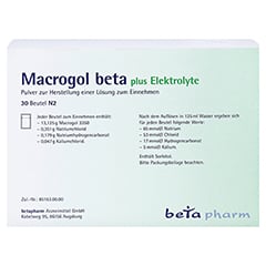 Macrogol beta plus Elektrolyte 30 Stück N2 - Rückseite