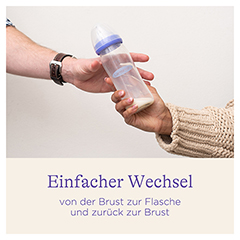 LANSINOH Weithalsflasche 240 ml mit Sauger M 2 Stck - Info 1