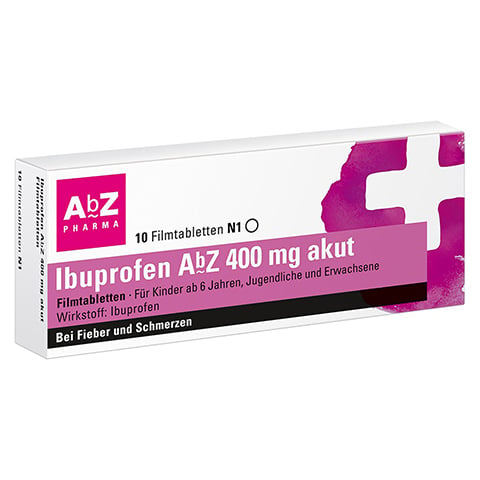 Ibuprofen AbZ 400mg akut 10 Stck N1