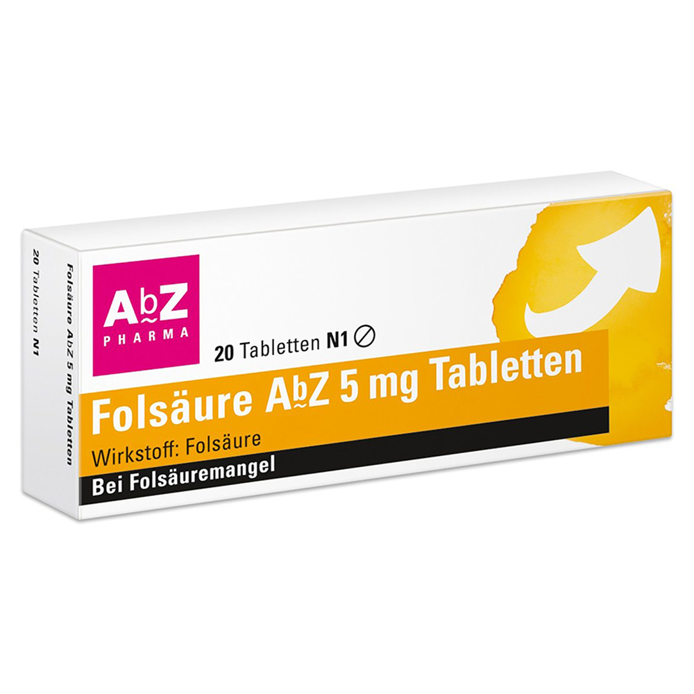 Folsäure AbZ 5mg Tabletten 20 Stück