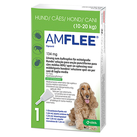 AMFLEE 134 mg Spot-on Lsg.f.mittelgr.Hunde 10-20kg 3 Stck