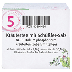 KRÄUTERTEE mit Schüssler-Salz Nr.5 Salus Fbtl. 15 Stück - Unterseite
