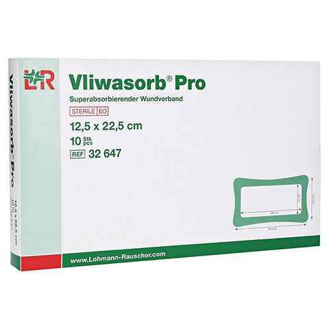 VLIWASORB Pro superabsorb.Komp.steril 12,5x22,5 cm 10 Stck