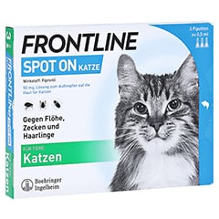 Frontline Spot On gegen Zecken und Flhe bei Katzen 3 Stck
