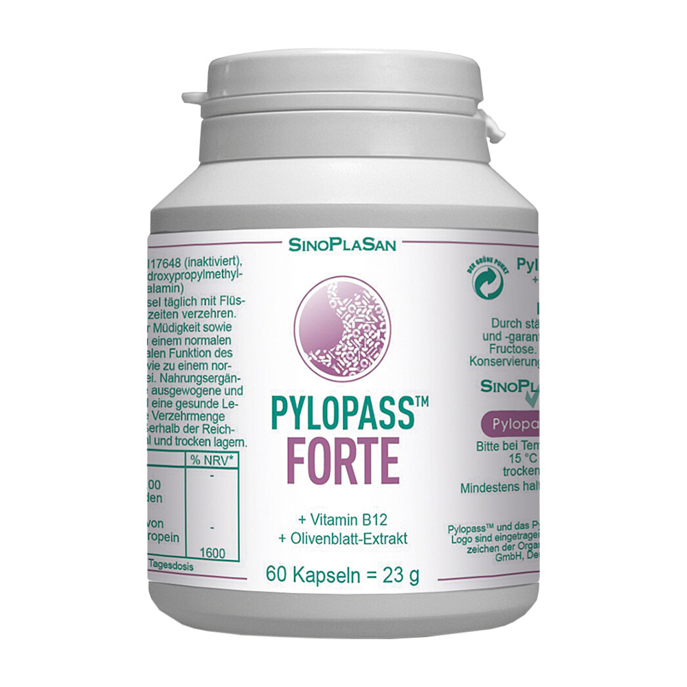 PYLOPASS FORTE 200 mg+Vit.B12+Olivenblattextr.Kps. 60 Stück