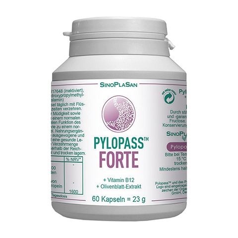 PYLOPASS FORTE 200 mg+Vit.B12+Olivenblattextr.Kps. 60 Stck