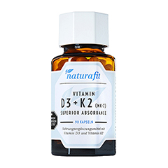 NATURAFIT Vitamin D3+K2 MK-7 superior absorb.Kaps.