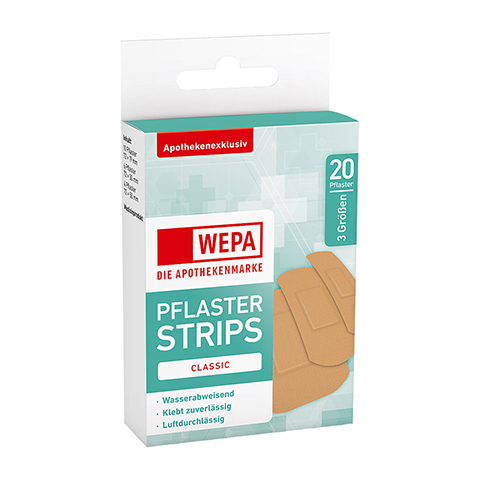 WEPA Pflasterstrips Classic wasserabweis.3 Größen 20 Stück