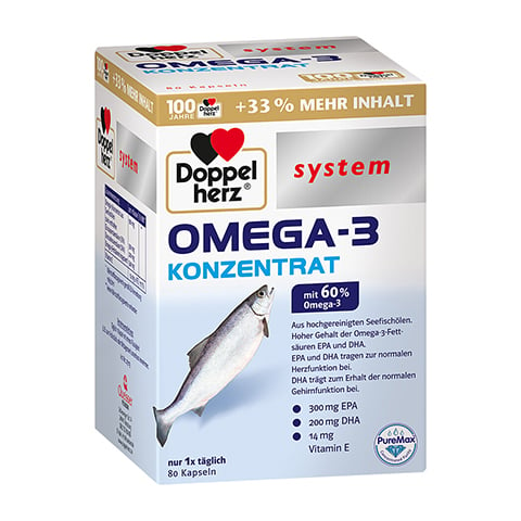 DOPPELHERZ Omega-3 Konzentrat system Kapseln 80 Stück