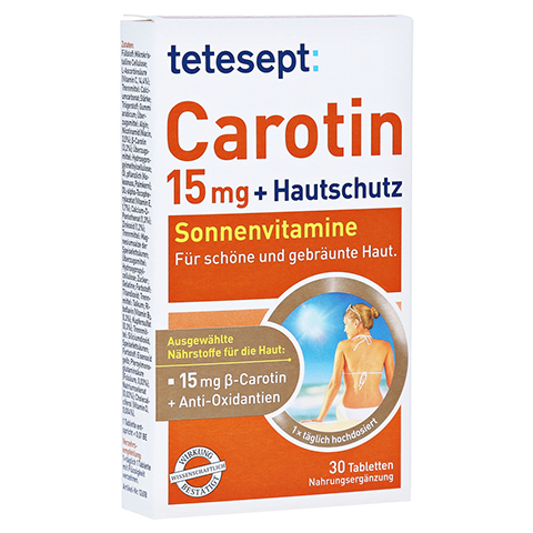 Tetesept Carotin 15 mg + Hautschutz 30 Stck