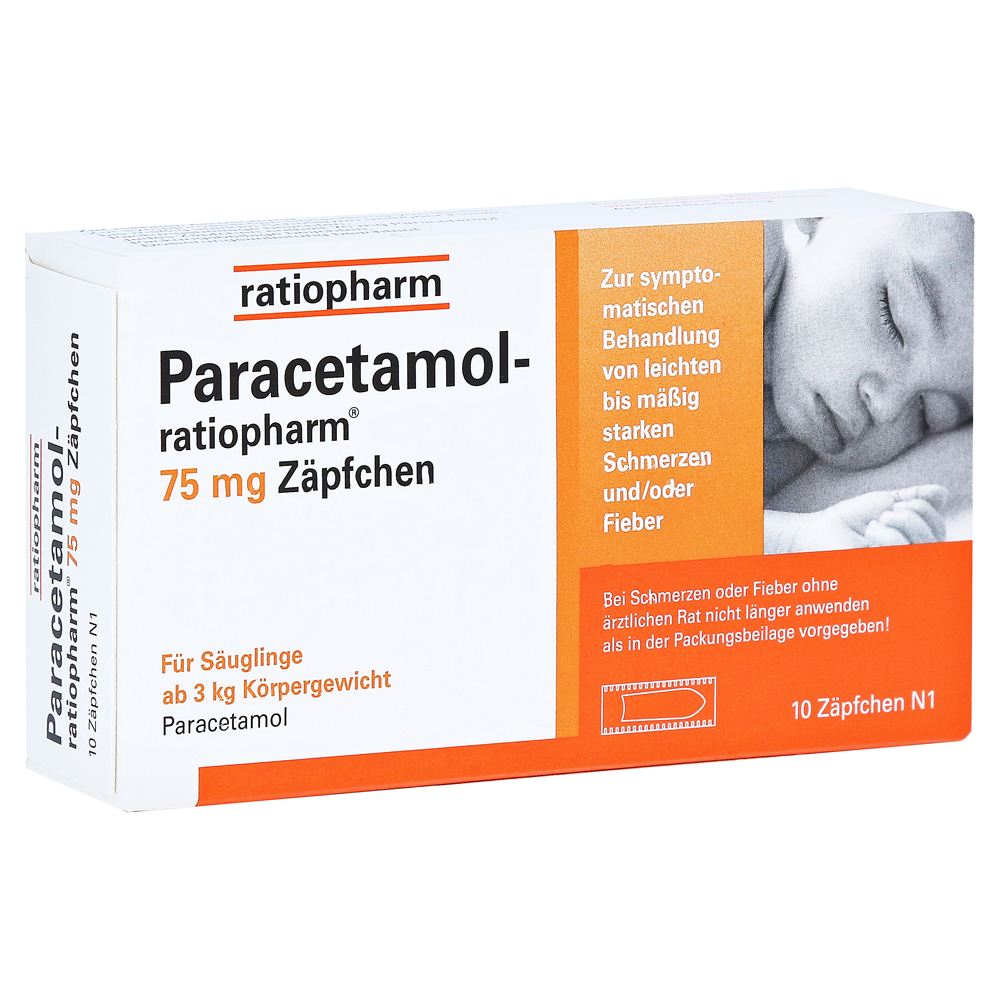 Paracetamol-ratiopharm 75mg Suppositorien 10 Stück