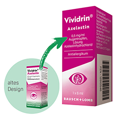 Vividrin Azelastin Augentropfen Akuthilfe bei Heuschnupfen und Allergien 6 Milliliter N1 - Info 1