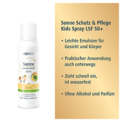 SONNE SCHUTZ & Pflege Spray Kids LSF 50+ 150 Milliliter - Info 3