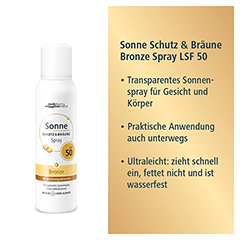 SONNE SCHUTZ & Brune Spray bronze LSF 50 150 Milliliter - Info 3