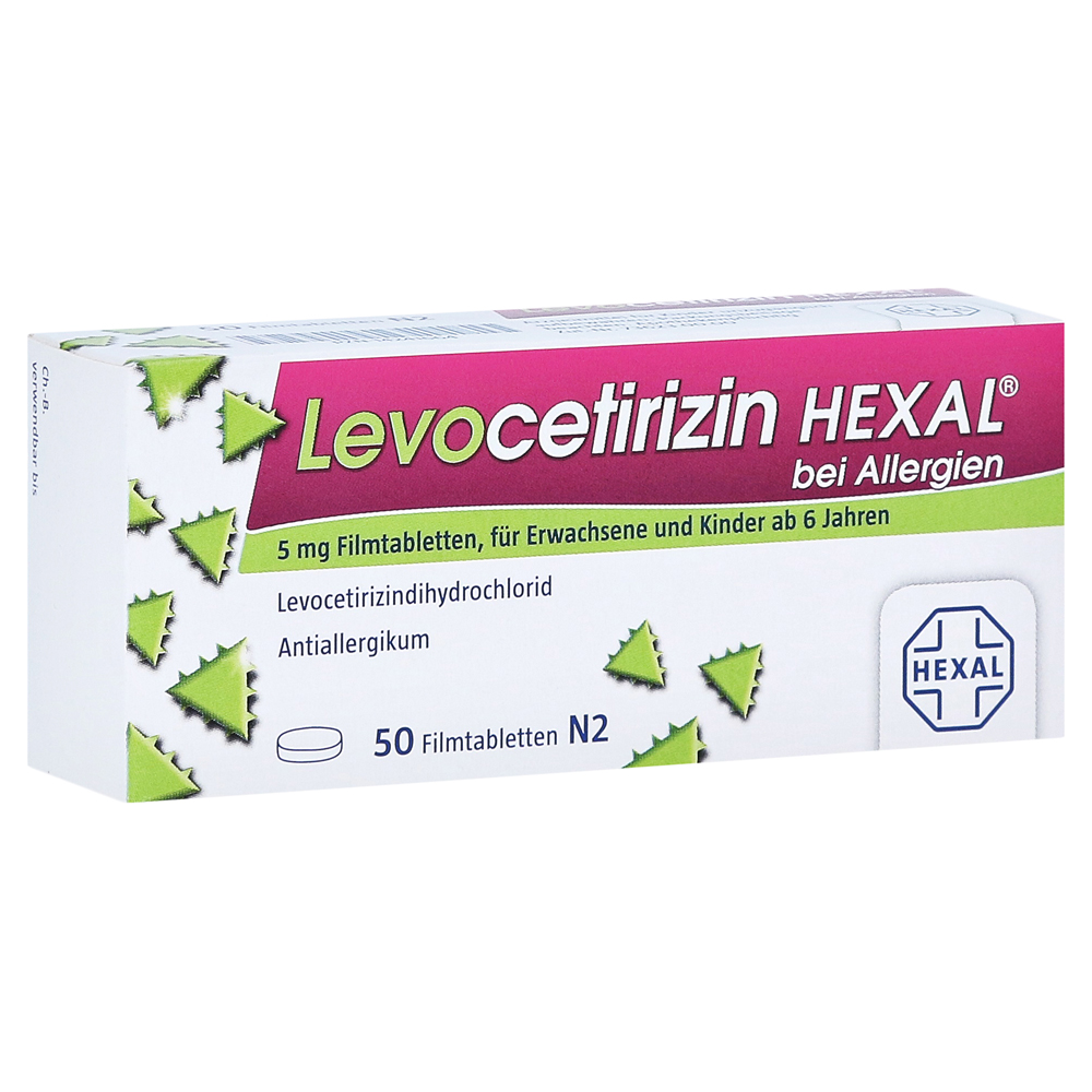 Levocetirizin HEXAL bei Allergien 5mg Filmtabletten 50 Stück