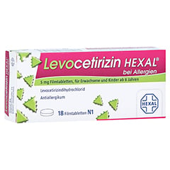 Levocetirizin HEXAL bei Allergien 5mg 18 Stück N1