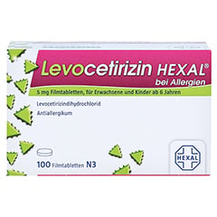 Levocetirizin HEXAL bei Allergien 5mg 100 Stück N3 - Vorderseite