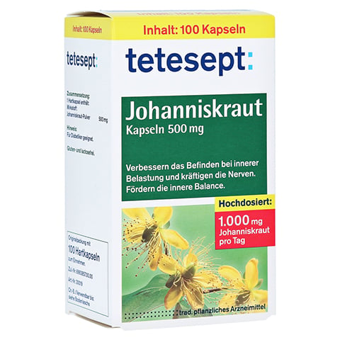 Tetesept Johanniskraut 500mg 100 Stück