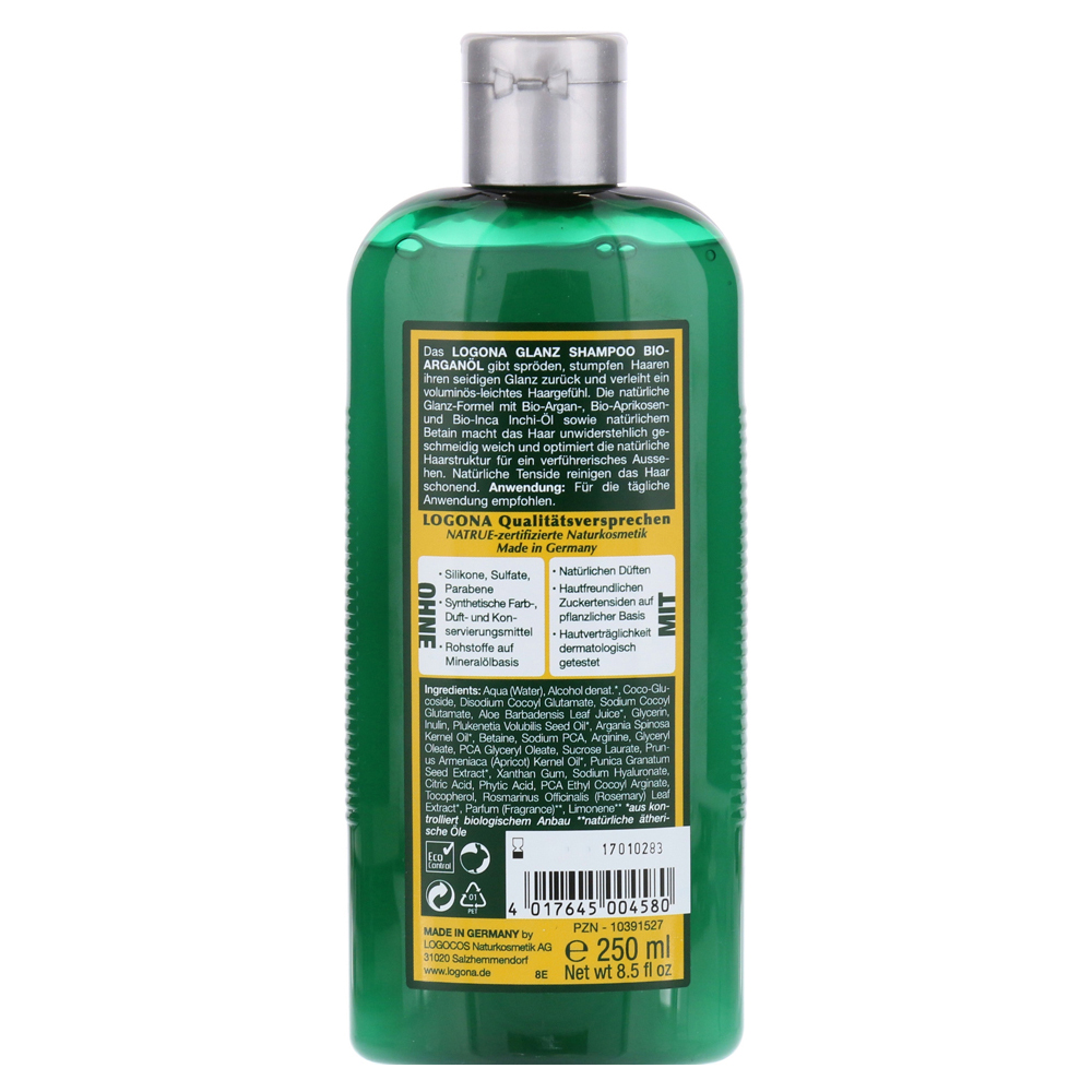 LOGONA Glanz medpex 250 Bio-Arganöl | Milliliter Shampoo